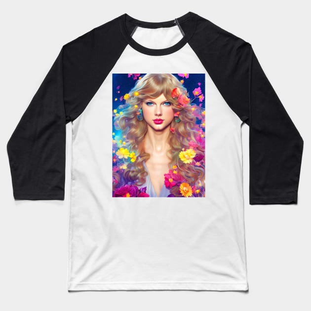 Taylor Queen Baseball T-Shirt by HauntedWitch